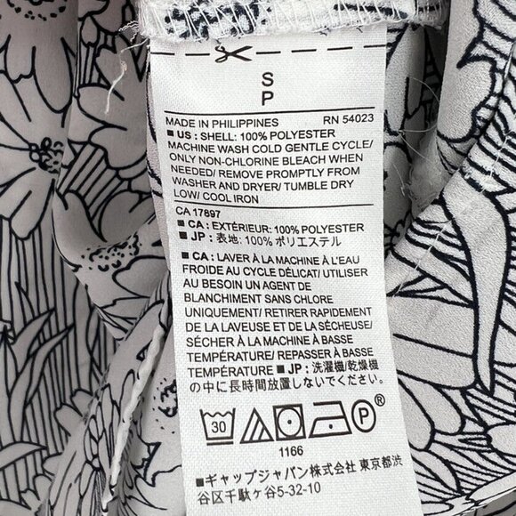 Banana Republic Womens Floral Print Long Sleeve Blouse S Small - Picture 5 of 7